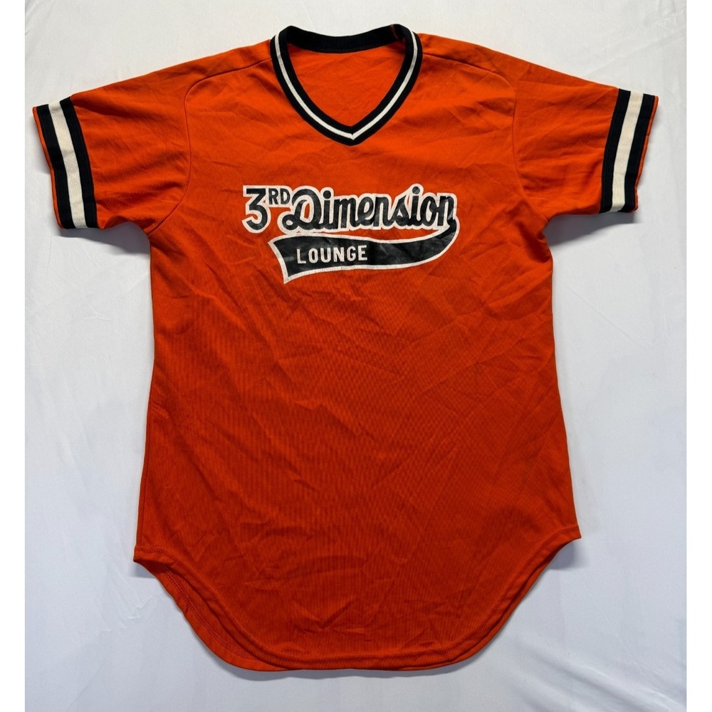 Vintage Wilson Jersey Mens Large Orange Graphic Print 3rd Dimension Lounge #20